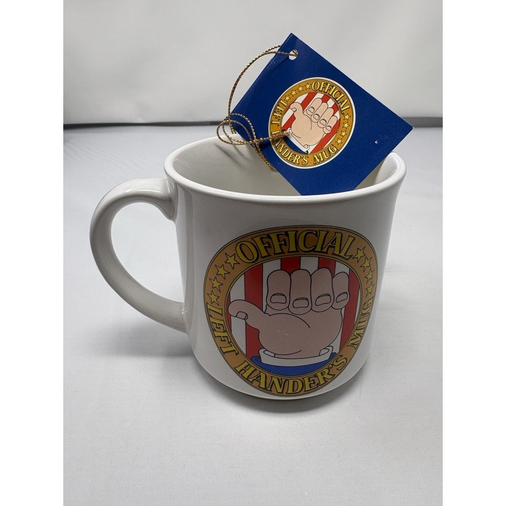Vtg Novelty 1982 Recycled Paper Products Official Left Handed Coffee Mug NWT